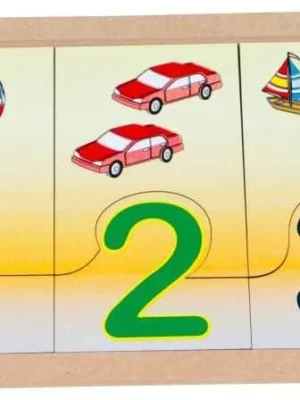Numerais e Quantidades na Base - MDF - 20 Peças e 2 Bases Peças 2 BASES