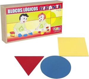 Blocos Lógicos Gigantes - MDF - 48 Peças