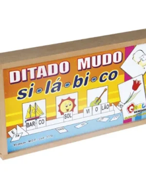Ditado Mudo Silábico - MDF - 95 Peças 