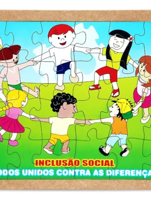 Quebra-Cabeça Inclusão Social - BASE MDF - 24 Peças