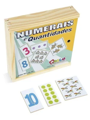 Numerais e Quantidades Jogo com 30 Peças - MDF