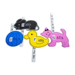 Livro Manipulativo Figuras para Alfabetizacao Conjunto com 4 figuras