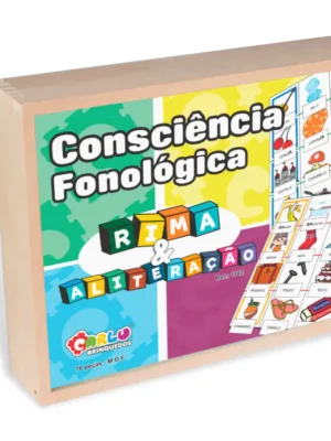 Consciência Fonológica - Rima e Aliteração - 78 Peças - MDF