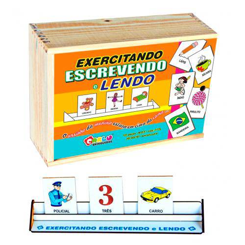 Exercitando Escrevendo e Lendo - MDF - 111 Peças