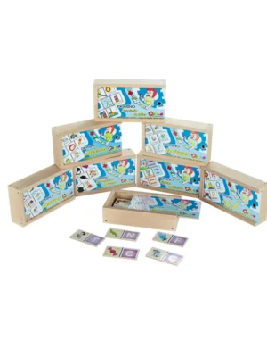 Dominó Kit Alfabetização - MDF - 8 Jogos Sortidos
