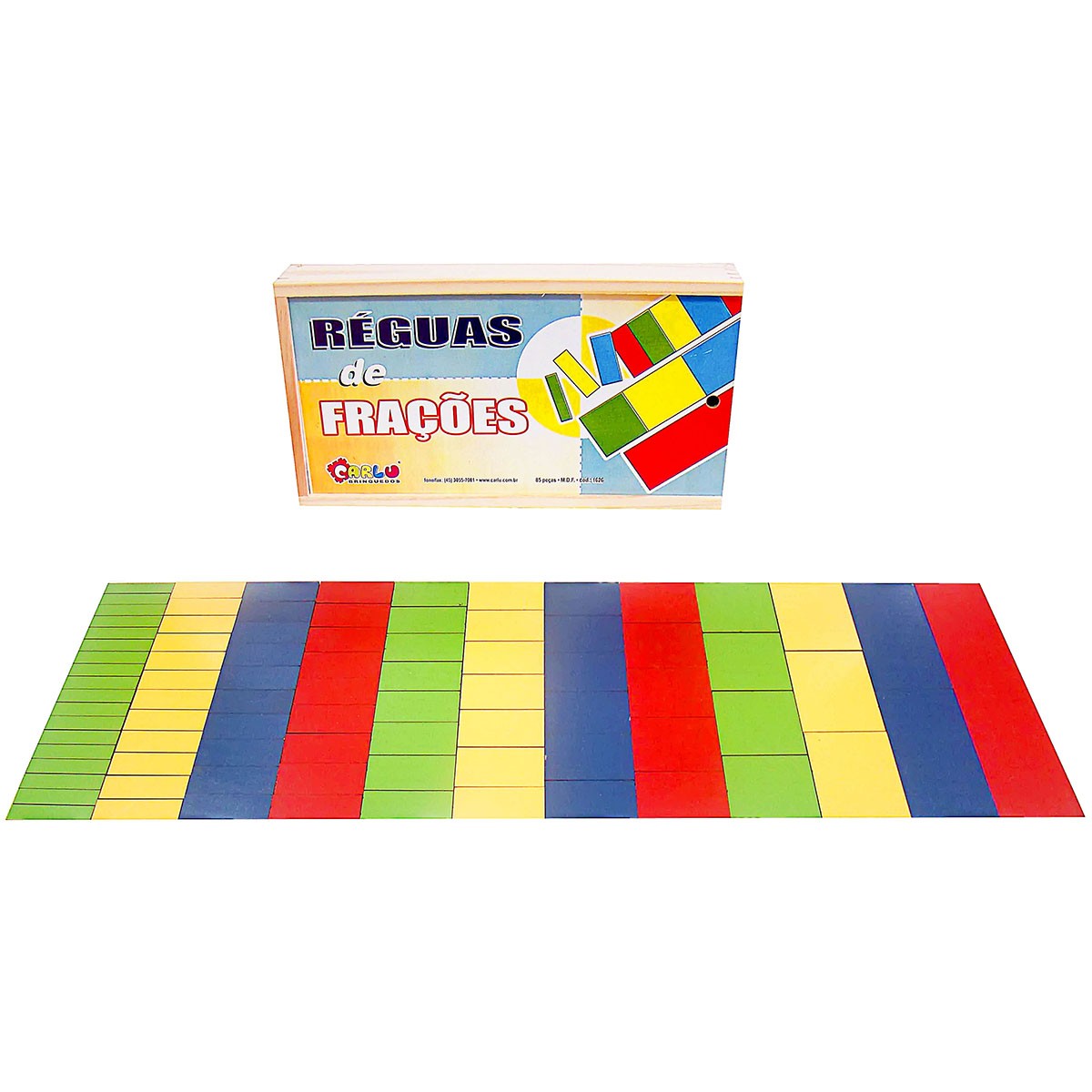 Régua de Frações - MDF - 85 Peças