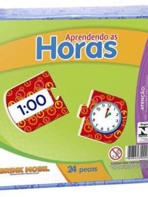 Aprendendo as Horas  Em MDF-24 Peças