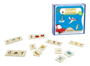Alfabeto Ilustrado Em MDF - 78 Peças