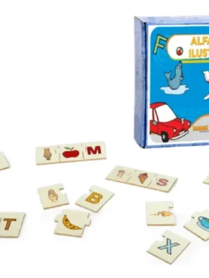 Alfabeto Ilustrado Em MDF - 78 Peças