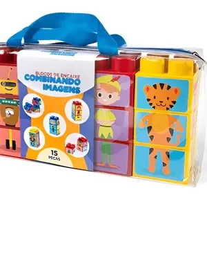 Conjunto De Encaixe Combinando Imagens 15 Peças