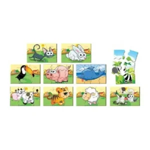 Quebra - Cabeça De Animais Em MDF - 10 Peças