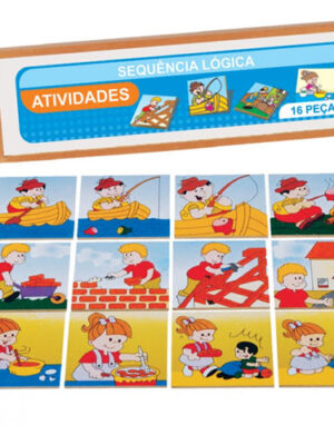 Sequêcia Lógica - Atividades em MDF-16 Peças