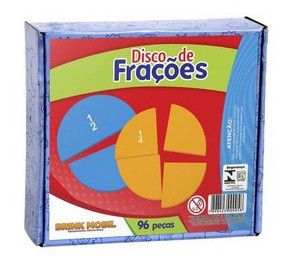 Disco De Frações Em MDF - 96 Peças