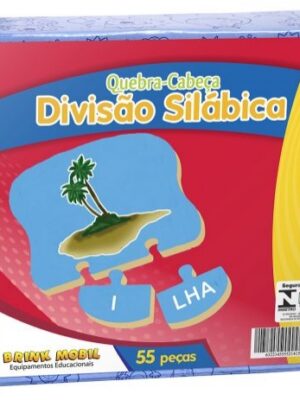 Quebra - Cabeça Divisão Silábica Em MDF-55 Pçs